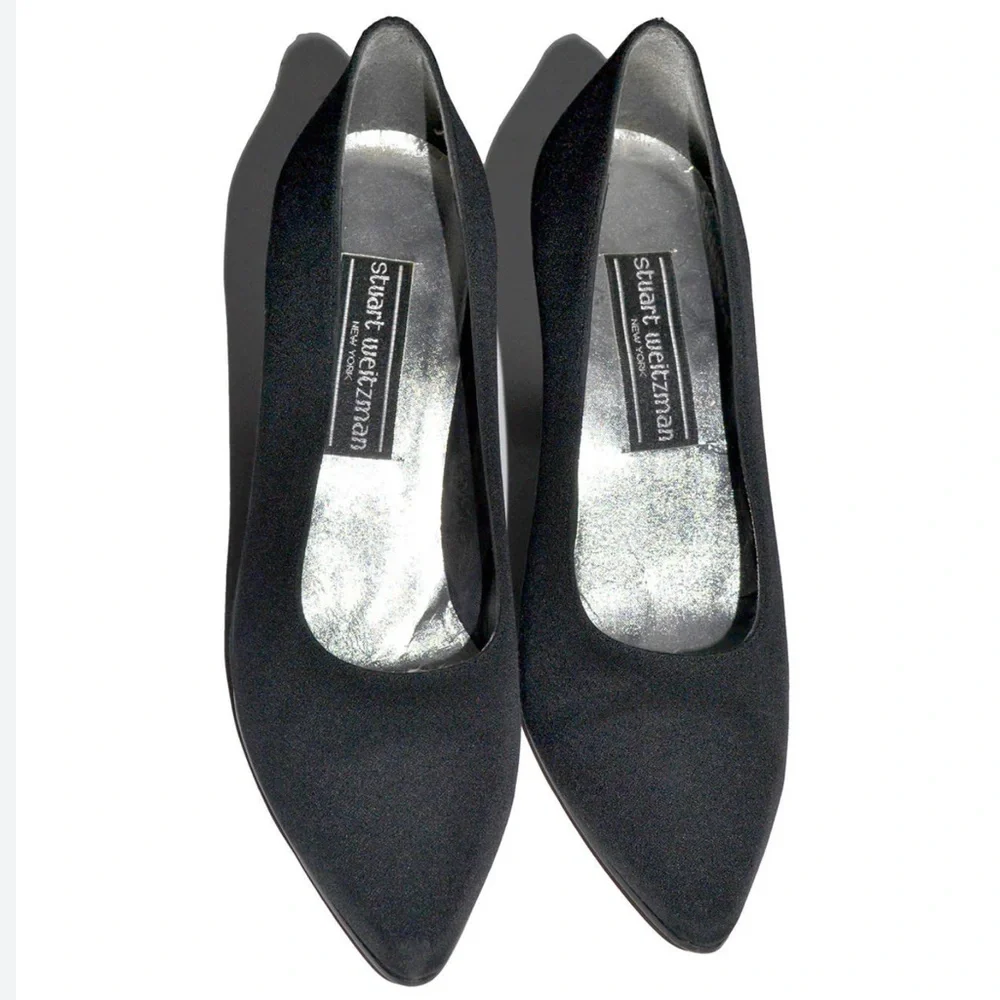 Stuart Weitzman For F. Piner Black Heel Shoes Size 9